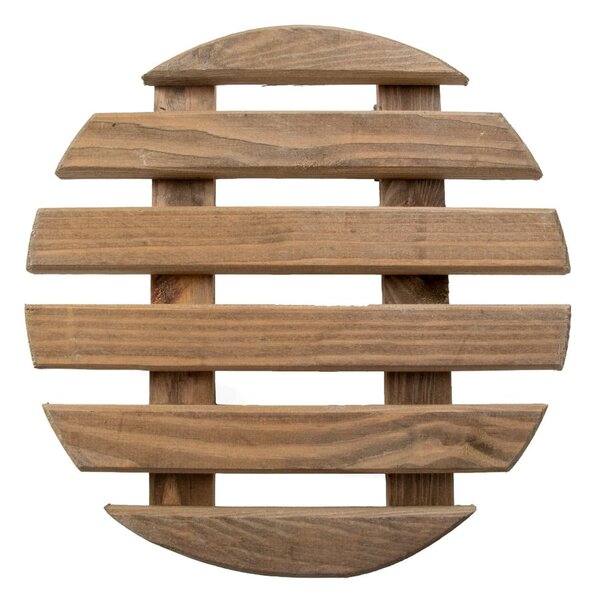 Drewniany kwietnik na kółkach ø 29 cm (wysokość 8 cm) Indoor – Esschert Design