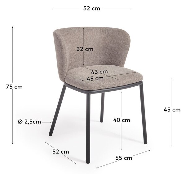 Jasnobrązowe krzesło Ciselia – Kave Home