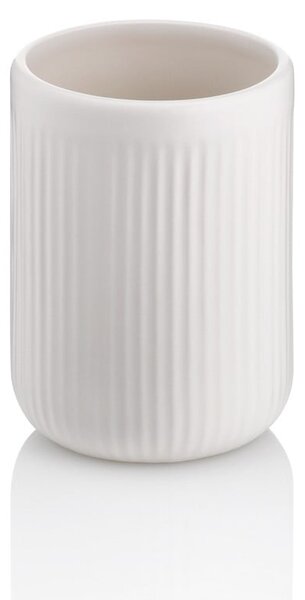 Biały ceramiczny kubek na szczoteczki do zębów Kela Adele