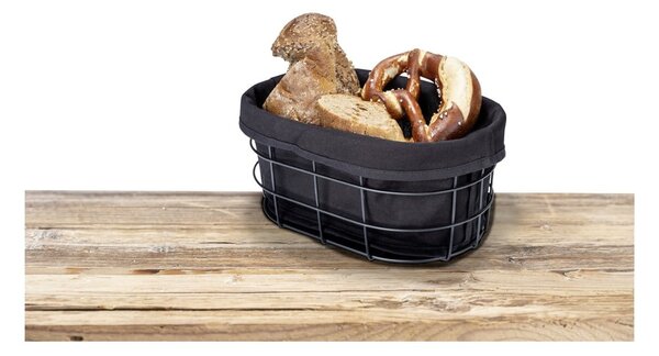 Czarny koszyk na pieczywo Wenko Black Outdoor Kitchen Bela