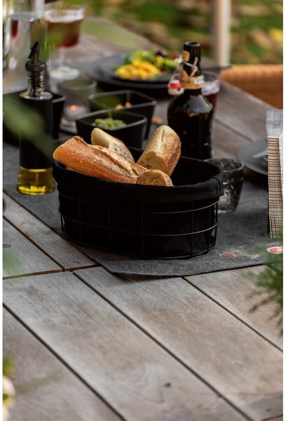 Czarny koszyk na pieczywo Wenko Black Outdoor Kitchen Bela