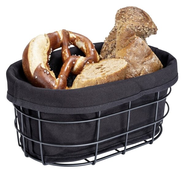 Czarny koszyk na pieczywo Wenko Black Outdoor Kitchen Bela