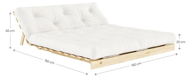 Żółta rozkładana sofa 160 cm Roots – Karup Design