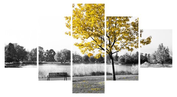 Obraz - Odpoczynek w parku (125x70 cm)