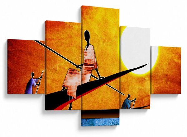 Obraz z okresu starożytnego malarstwa (125x70 cm)