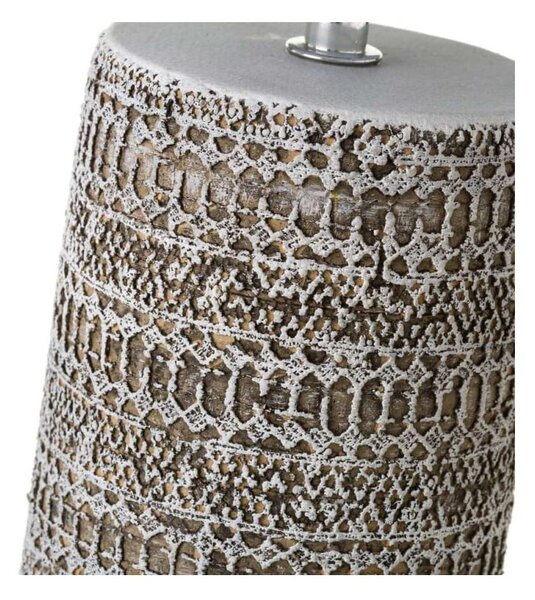Brązowa lampa stołowa z tekstylnym kloszem (wys. 33,5 cm) – Casa Selección