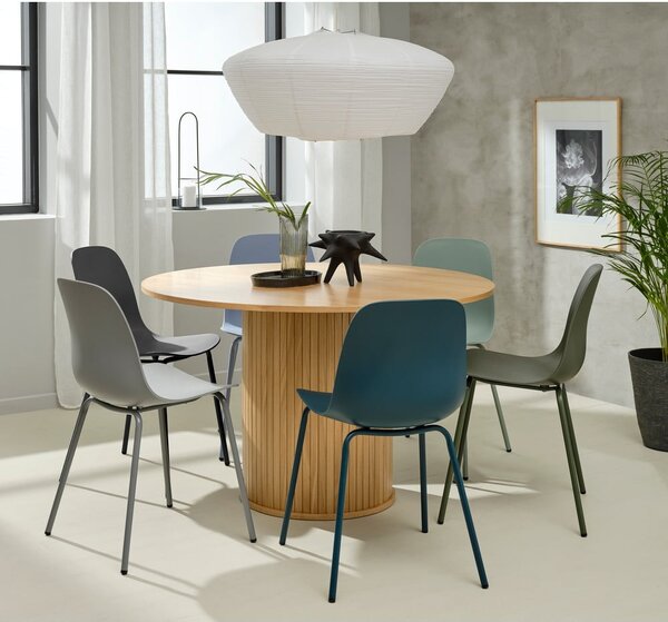 Okrągły stół w dekorze dębu ø 120 cm Nola – Unique Furniture