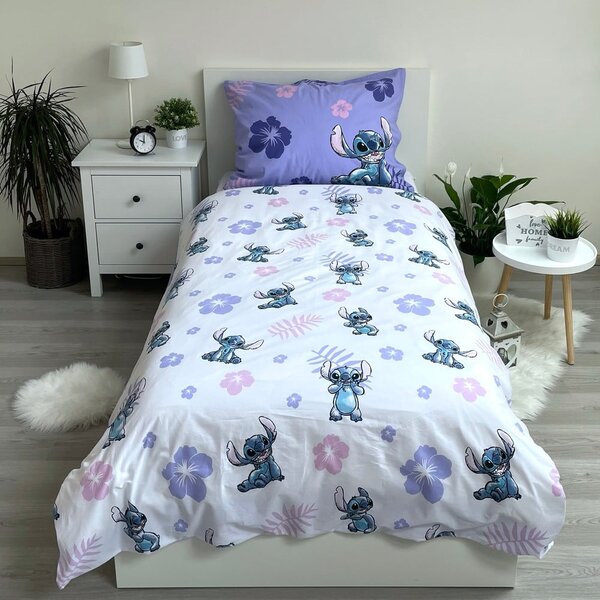 Bawełniana dziecięca pościel jednoosobowa 140x200 cm Lilo and Stitch – Jerry Fabrics