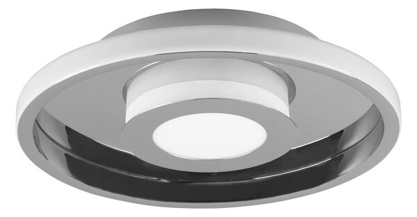 Metalowa lampa sufitowa LED w kolorze błyszczącego srebra ø 30 cm Ascari – Trio