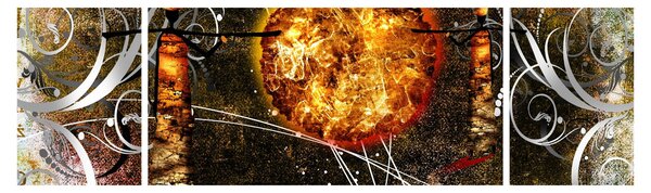 Obraz malarstwa z epoki starożytnej (170x50 cm)