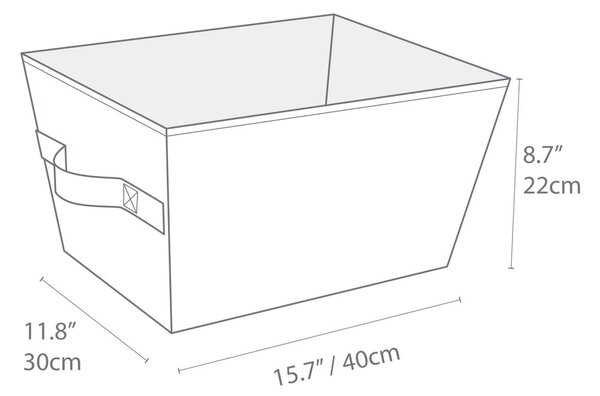 Tekstylny koszyk do przechowywania 30x40x22 cm Soft Storage – Bigso Box of Sweden