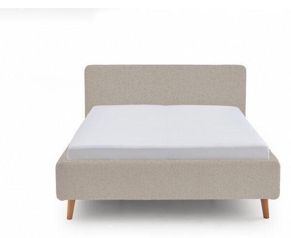 Beżowe tapicerowane łóżko dwuosobowe bez stelaża 180x200 cm Mattis – Meise Möbel