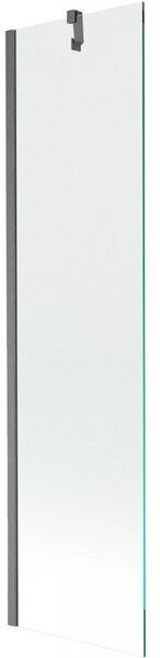 Mexen Next parawan nawannowy 1-skrzydłowy 50 x 150 cm, transparent, gun gray szczotkowany - 895-050-000-00-00-66