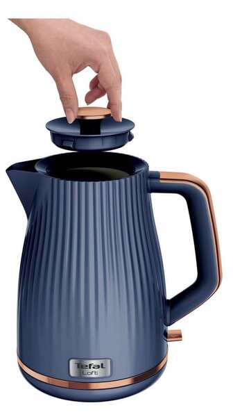 Ciemnoniebieski czajnik elektryczny 1,7 l Loft KO251430 – Tefal
