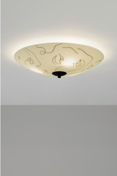 Biała lampa sufitowa ze szklanym kloszem 43x43 cm Messy Family – Markslöjd