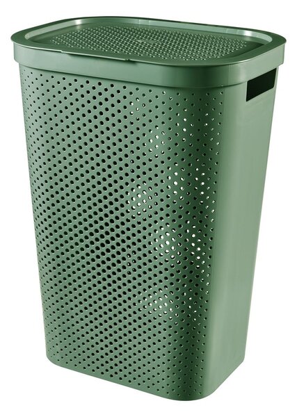 Zielony kosz na pranie Curver Infinity Hamper, 60 l