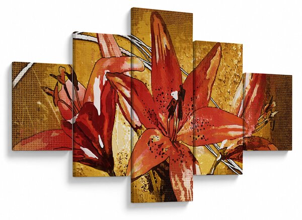 Obraz kwiatów lilii (125x70 cm)
