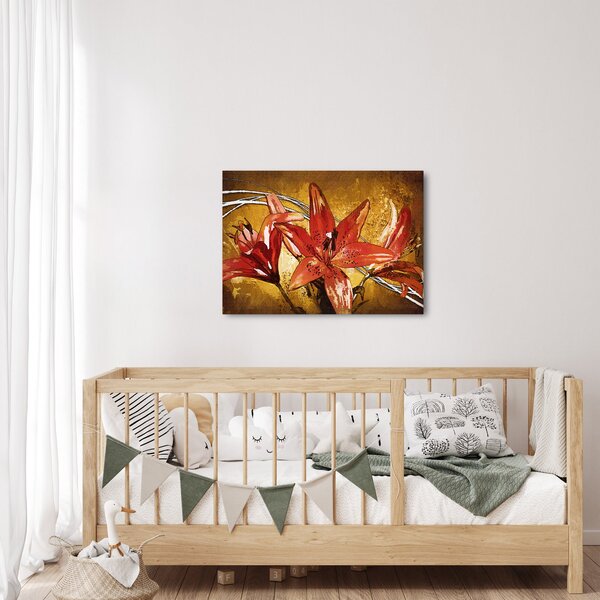 Obraz kwiatów lilii (70x50 cm)