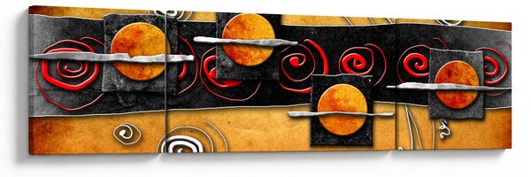 Abstrakcyjny obraz - Planety (170x50 cm)