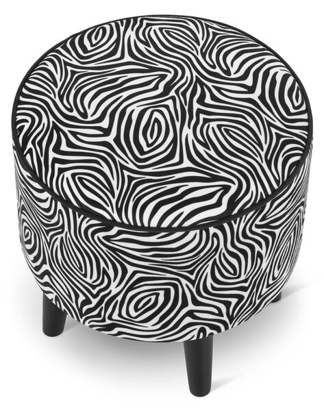 Pufa okrągła - Zebra