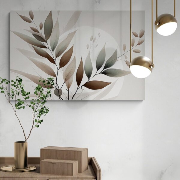Obraz minimalistyczne liście w stylu boho
