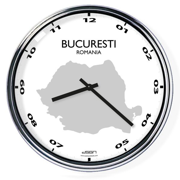 Zegar ścienny do biura: Bukareszt, Wybierz kolor Ciemny