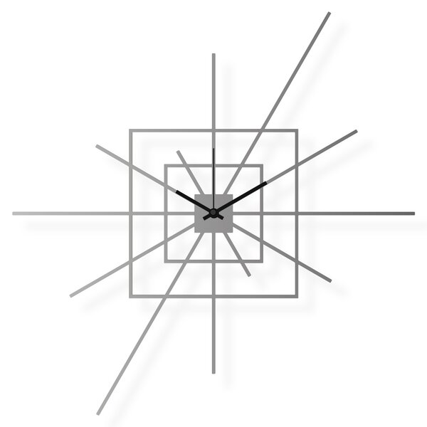 Duży zegar ścienny ze stali nierdzewnej, 63x63 cm: Superstar II | atelierDSGN