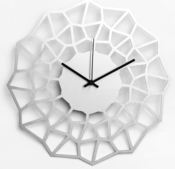 Średniej wielkości stalowy zegar ścienny 30x30cm: Ametyst | atelierDSGN
