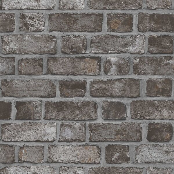 Noordwand Homestyle Tapeta Brick Wall, czarno-szara