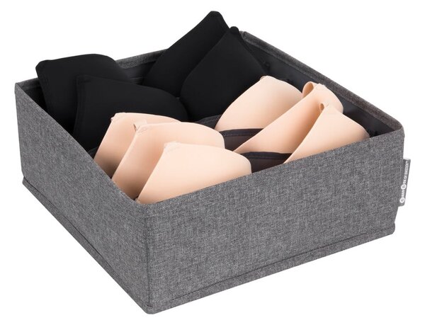 Szary organizer do szuflady z przegródkami Bigso Box of Sweden Drawer, 29x11 cm