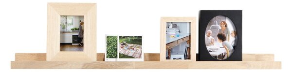 Półka na zdjęcia z litego drewna dębowego 100 cm Photoframe – vtwonen