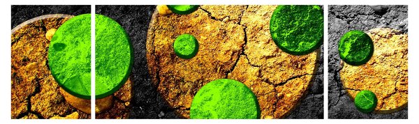 Obraz abstrakcji - Kule (170x50 cm)