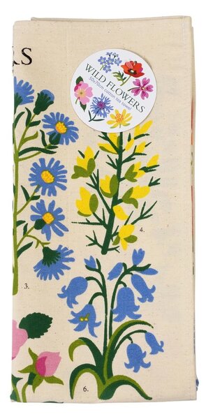 Beżowa bawełniana ścierka Rex London Wild Flowers, 50 x 70 cm
