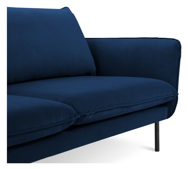 Niebieska aksamitna sofa 160 cm Vienna – Cosmopolitan Design