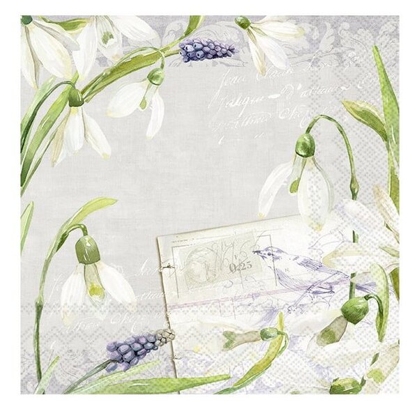 Papierowe serwetki zestaw 20 szt. Little Snowdrops – IHR
