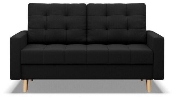 Sofa skandynawska, pikowana, NUBO, 152x92x92 cm, czarny | TYLETEGOTU