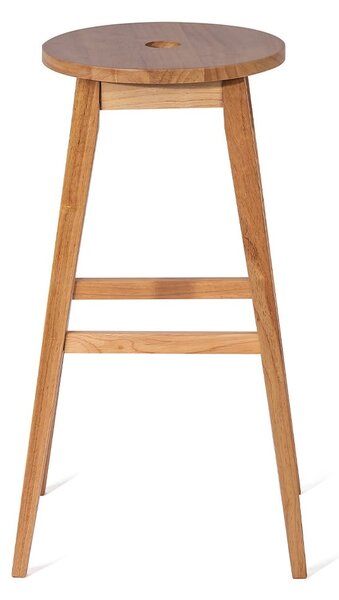 Hoker z litego drewna kauczukowego w naturalnym kolorze (wysokość siedziska 75 cm) Club – Bonami Essentials
