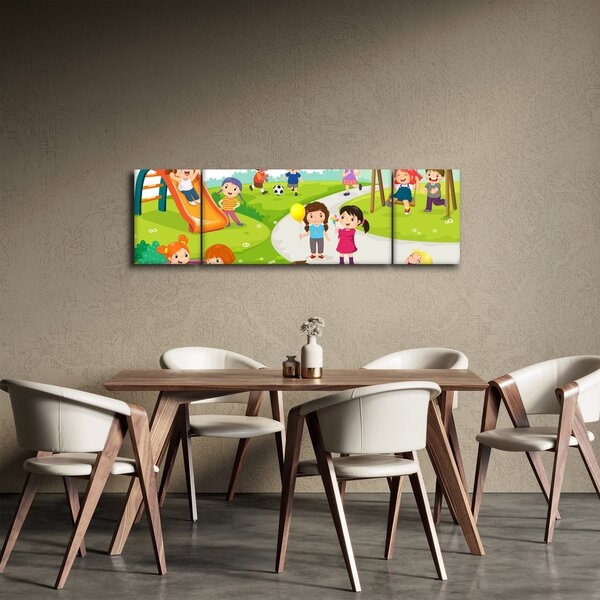 Obraz dziecięcych zabaw w piaskownicy (170x50 cm)