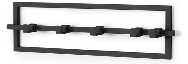 Czarny metalowy wieszak ścienny Cubiko – Umbra