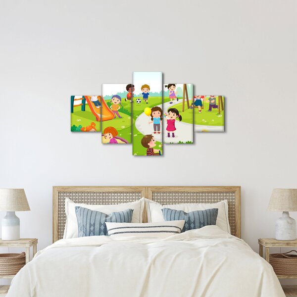 Obraz dziecięcych zabaw w piaskownicy (125x70 cm)