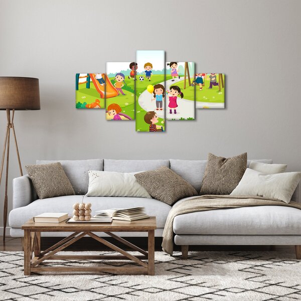 Obraz dziecięcych zabaw w piaskownicy (125x70 cm)
