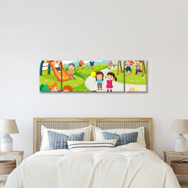 Obraz dziecięcych zabaw w piaskownicy (170x50 cm)