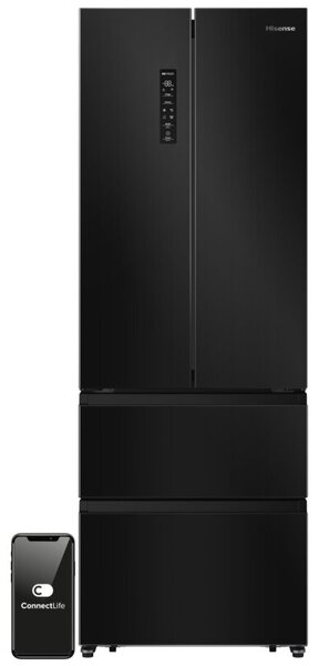 Lodówka HISENSE RF5S454GSFE No Frost Plus 200cm Czarna Skyline Metal Cooling SuperFreeze