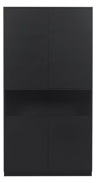 Czarna szafka modułowa z litego drewna sosnowego 110x210 cm Finca – WOOOD