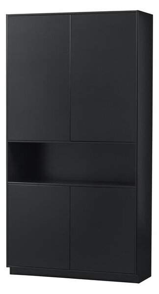 Czarna szafka modułowa z litego drewna sosnowego 110x210 cm Finca – WOOOD