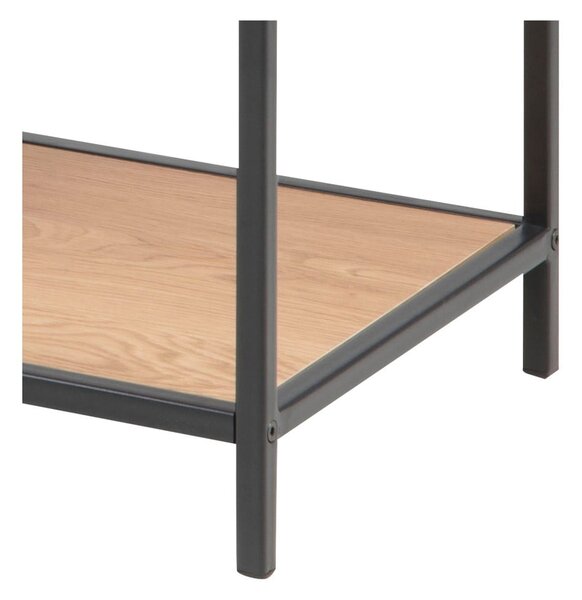 Czarno-naturalny regał w dekorze dębu 114x78 cm Seaford – Actona
