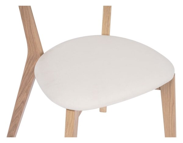 Krzesło z drewna dębowego z białym siedziskiem Arch – Bonami Selection