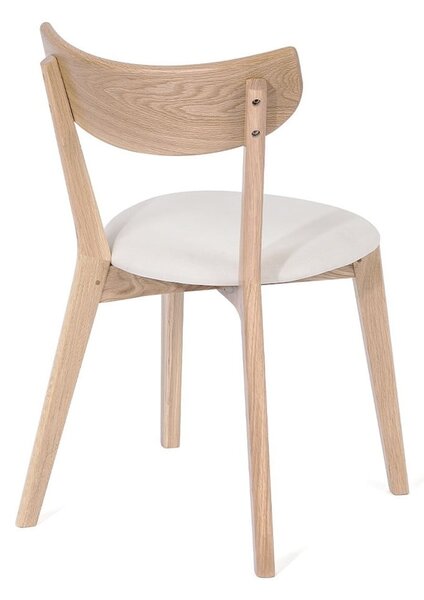 Krzesło z drewna dębowego z białym siedziskiem Arch – Bonami Selection