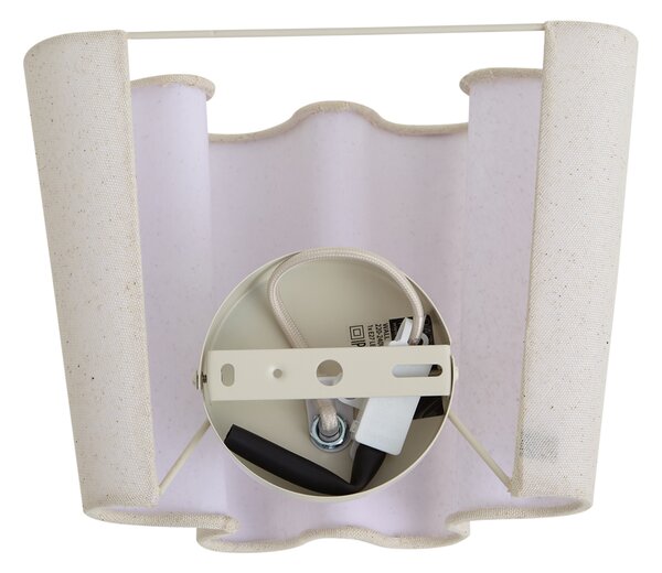 Lampa ścienna Japandi beżowa lniana 20 cm - Oyster