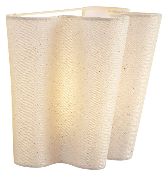 Lampa ścienna Japandi beżowa lniana 20 cm - Oyster
